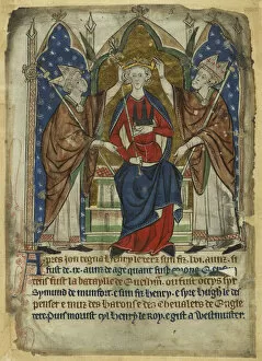 Henry Of Winchester Gallery: The coronation of King Henry III, 13th century. Artist: Anonymous