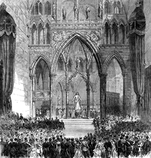 Bernadotte Prints: Coronation of the King and Queen of Sweden and Norway in Trondhjem Cathedral