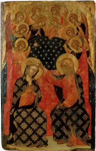 Angels Prints: Coronation of Mary, 1360. Creator: Caterino Veneziano