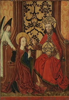 Religious Scene Or Person Prints: Coronation of Mary, probably between 1450 and 1500. Creator: Unknown