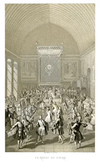 Urrabieta Prints: The Coronation Meal, 1715, (1885). Artist: Urrabieta