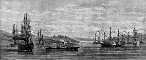 Connaught Duke Of Prints: The Coronation in Norway: the British Squadron entering Trondhjem Harbour
