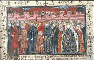 Crusade Prints: The coronation of Philippe II Auguste in the presence of Henry II of England