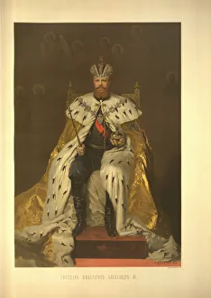 Alexander Alexandrovich Prints: Coronation Portrait of the Emperor Alexander III (From the Coronation Album)