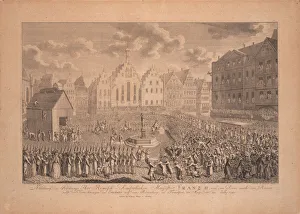 The coronation procession of Francis II from the Frankfurt Cathedral to Romerberg in July 1792 The coronation procession of Francis II from the Frankfurt Cathedral to Romerberg in July 1792
