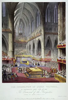 Coronation of Queen Victoria in Westminster Abbey, London, 1838