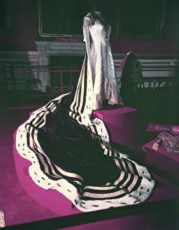 Velvet Prints: Coronation robes worn by the Queen Mother at the coronation of Queen Elizabeth II