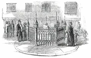 Saxon Prints: The Coronation-Stone, at Kingston-Upon-Thames, 1850. Creator: Unknown