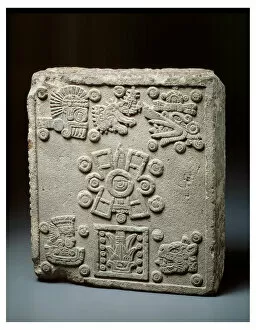 Coronation Stone of Motecuhzoma II (Stone of the Five Suns), 1503. Creator: Unknown