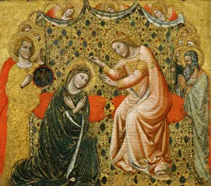 Assunta Prints: The Coronation of the Virgin, 1340-1344. Artist: Vitale da Bologna (ca 1308-1369)