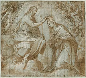 Transfer Prints: The Coronation of the Virgin, 1575. Creator: Ercole Setti