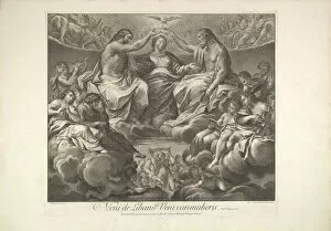 Anibale Caracci Gallery: Coronation of the Virgin, 1741. Creator: Unknown