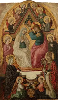Catherine St Prints: The Coronation of the Virgin, c1460. Creator: Lucchese Master