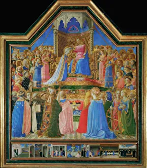 The Coronation of the Virgin, ca 1430. Artist: Angelico, Fra Giovanni, da Fiesole (ca. 1400-1455) The Coronation of the Virgin, ca 1430. Artist: Angelico, Fra Giovanni, da Fiesole (ca. 1400-1455)