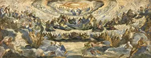 Assunta Collection: The Coronation of the Virgin (Paradise). Artist: Tintoretto, Jacopo (1518-1594)