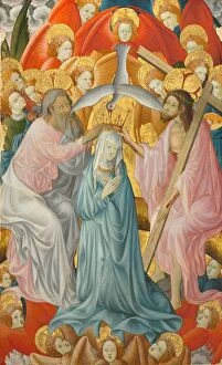 Valencia Gallery: The Coronation of the Virgin with the Trinity, c. 1400. Creator: Master of Rubielos de Mora