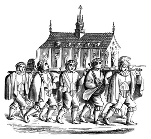 Genevieve Prints: The Corporation of the Goldsmiths of Paris carrying the Shrine of St Genevieve