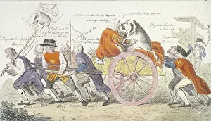 The Corporation hogs journey to Smithfield in stile or aldermen turned pig show men