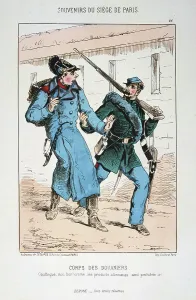 Greatcoat Prints: Corps des Douaniers, Siege of Paris Franco-Prussian war, 1870-1871