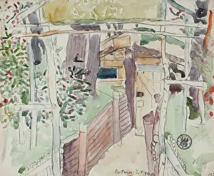 Crayon Prints: Corridor to the Dugout. Optowa