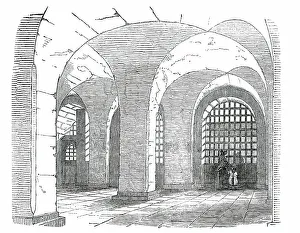 Bars Prints: Corridor, Newgate Prison, 1850. Creator: Unknown