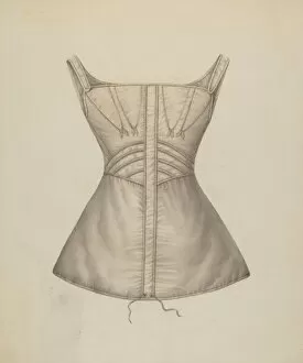 Underwear Collection: Corset, c. 1938. Creator: Marie Mitchell