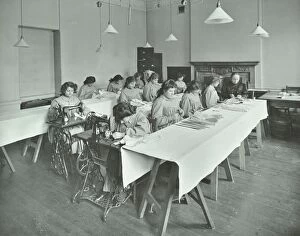 Corset Gallery: Corset making class, Bloomsbury Trade School for Girls, London, 1911