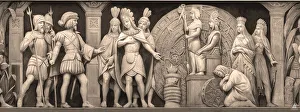 Cortez and Montezuma at Mexican Temple (The frieze in the Rotunda of the United States Cortez and Montezuma at Mexican Temple (The frieze in the Rotunda of the United States