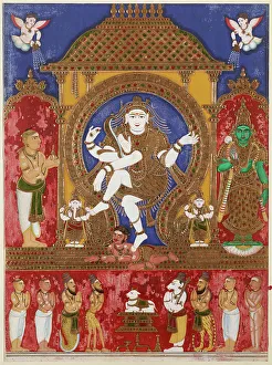 Musée Guimet Prints: The cosmic dance of Shiva, 18th century. Creator: Indian Art