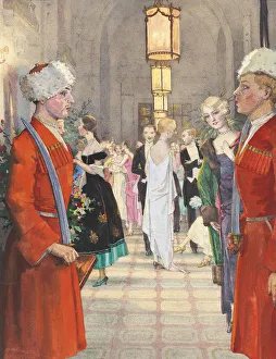 Somov Prints: The Cossack Ball, 1924