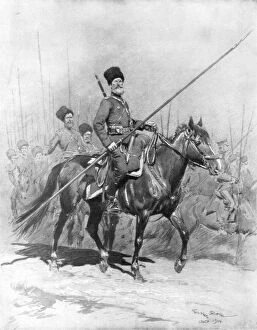 Cossack Cavalry, 1914, (1926).Artist: Georges Bertin Scott