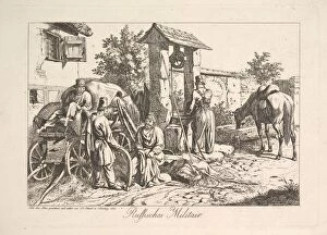Johann Christoph Erhard Collection: Cossack at the Well, 1815. Creator: Johann Christian Erhard