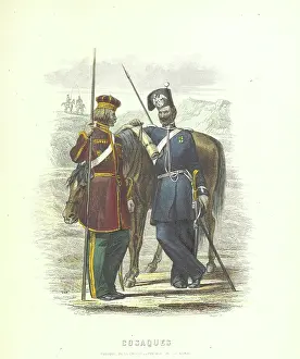 Frederic Adolphe Yvon Prints: Cossacks, 1855. Creator: Boyer