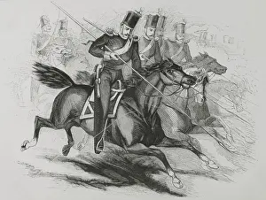 Four People Prints: Cossacks, 1856. Creator: Unknown