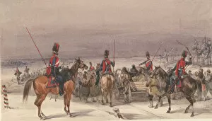 Cossacks convoying deportees, 1831. Artist: Anonymous