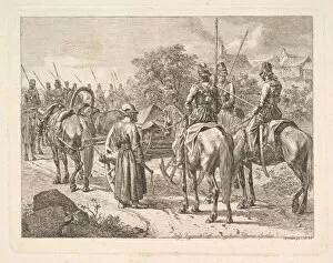 Johann Christian Erhard Gallery: Cossacks Escorting the Regimental Cassone, 1815. Creator: Johann Christian Erhard