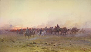 Escorting Collection: Cossacks Escorting the Taranchi into Russian Territory During the Occupation of the Ili...19th