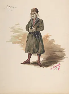 Theatrical Costume Prints: Costume Design for Adam, 1889. Creator: Charles Bianchini