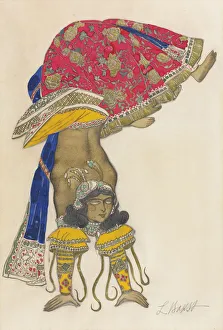 Costume design for the Ballet Blue God by R. Hahn, 1912. Artist: Bakst, Leon (1866-1924)