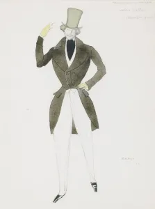 Costume design for the ballet Carnaval by R. Schumann, 1910. Artist: Bakst, Leon (1866-1924)