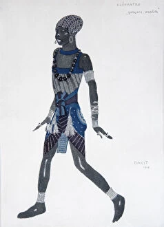 Oriental Collection: Costume design for the ballet Cleopatre, 1909. Artist: Bakst, Leon (1866-1924)