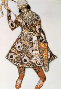 Arts Entertainment Prints: Costume design for a ballet by Igor Stravinsky, 1913. Artist: Leon Bakst