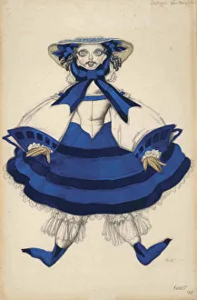 Diaghilev Collection: Costume design for the ballet La Boutique Fantasque, 1918