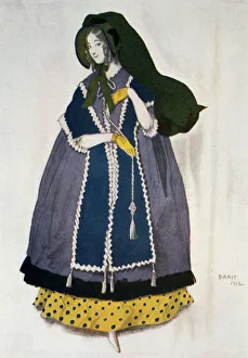 Arts Entertainment Prints: Costume design for the ballet Les Papillons, 1912. Artist: Leon Bakst