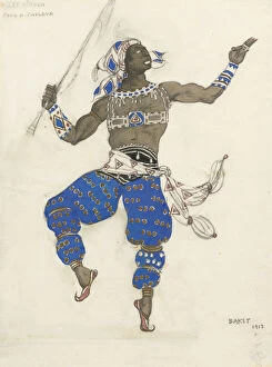 Léon 1866 1924 Collection: Costume design for the ballet Oriental Fantasy (Ballet Hindu), 1913. Artist: Bakst, Leon (1866-1924)