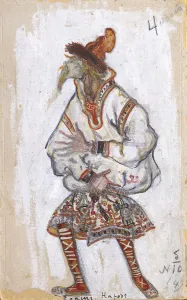 Costume design for the ballet The Rite of Spring (Le Sacre du Printemps) by I. Stravinsky, 1912. Artist: Roerich, Nicholas (1874-1947)