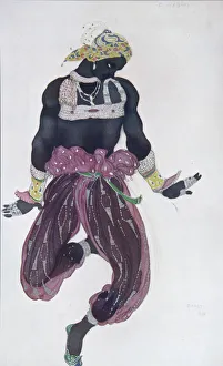 Costume design for the ballet Sheherazade by N. Rimsky-Korsakov, 1910. Artist: Bakst, Leon (1866-1924)