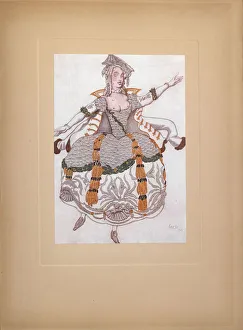 Costume design for the ballet Sleeping Beauty by P. Tchaikovsky, 1921. Artist: Bakst, Leon (1866-1924)