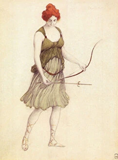 Léon 1866 1924 Collection: Costume design for the ballet Sylvia ou La Nymphe de Diane by Leo Delibes, 1901