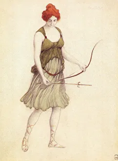 1901 Prints: Costume design for the ballet Sylvia ou La Nymphe de Diane by Leo Delibes, 1901